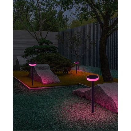 Immax NEO 07910L - LED RGB stmievateľné solárne svietidlo so senzorom NEO LITE LED/1W/5V guľaté IP54 Tuya 1300 mAh