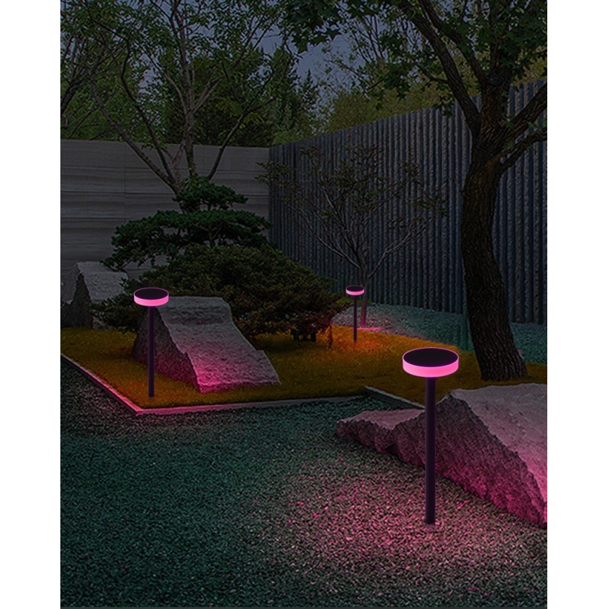 Immax NEO 07910L - LED RGB stmievateľné solárne svietidlo so senzorom NEO LITE LED/1W/5V guľaté IP54 Tuya 1300 mAh