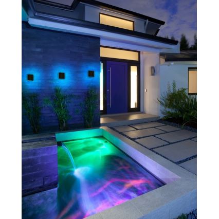 Immax NEO 07911L - LED RGB Stmievateľné solárne svietidlo so senzorom NEO LITE LED/1W/5V hranatý IP54 Tuya 1300 mAh
