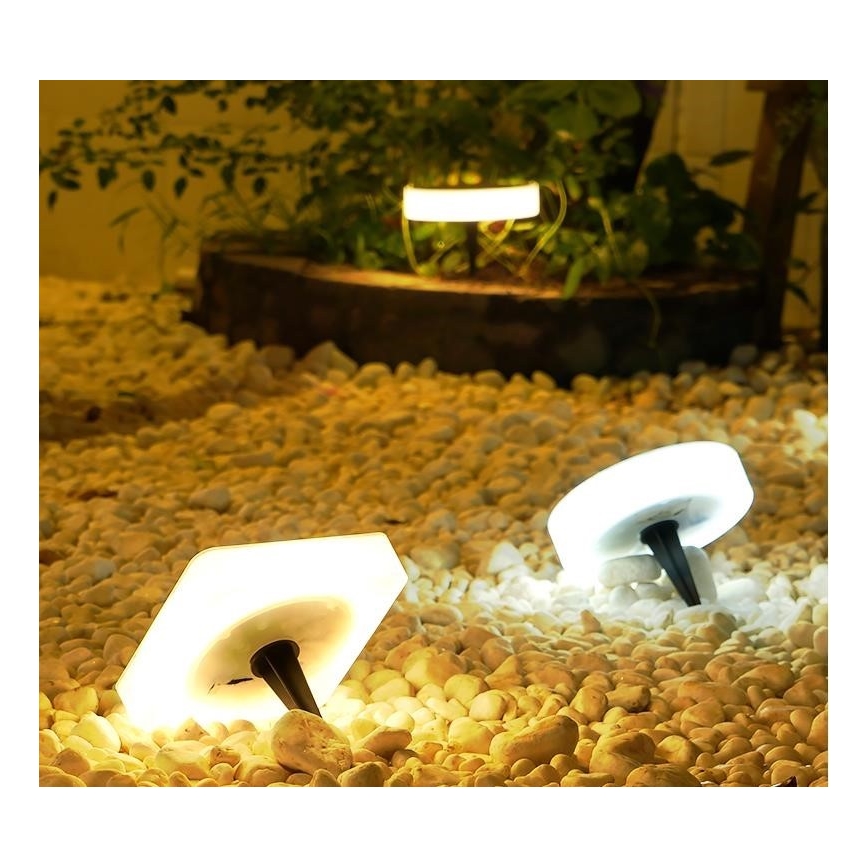 Immax NEO 07911L - LED RGB Stmievateľné solárne svietidlo so senzorom NEO LITE LED/1W/5V hranatý IP54 Tuya 1300 mAh