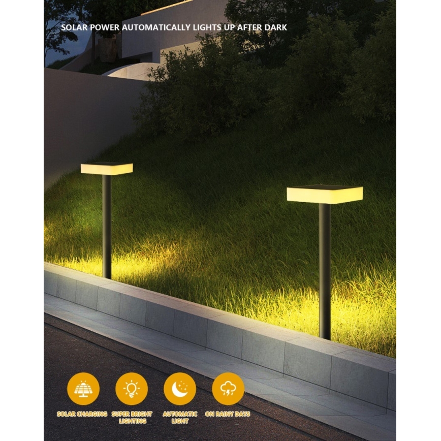 Immax NEO 07911L - LED RGB Stmievateľné solárne svietidlo so senzorom NEO LITE LED/1W/5V hranatý IP54 Tuya 1300 mAh