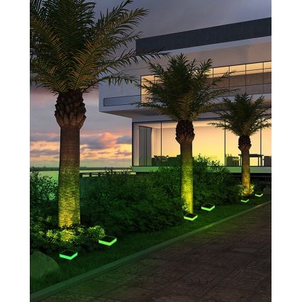 Immax NEO 07911L - LED RGB Stmievateľné solárne svietidlo so senzorom NEO LITE LED/1W/5V hranatý IP54 Tuya 1300 mAh