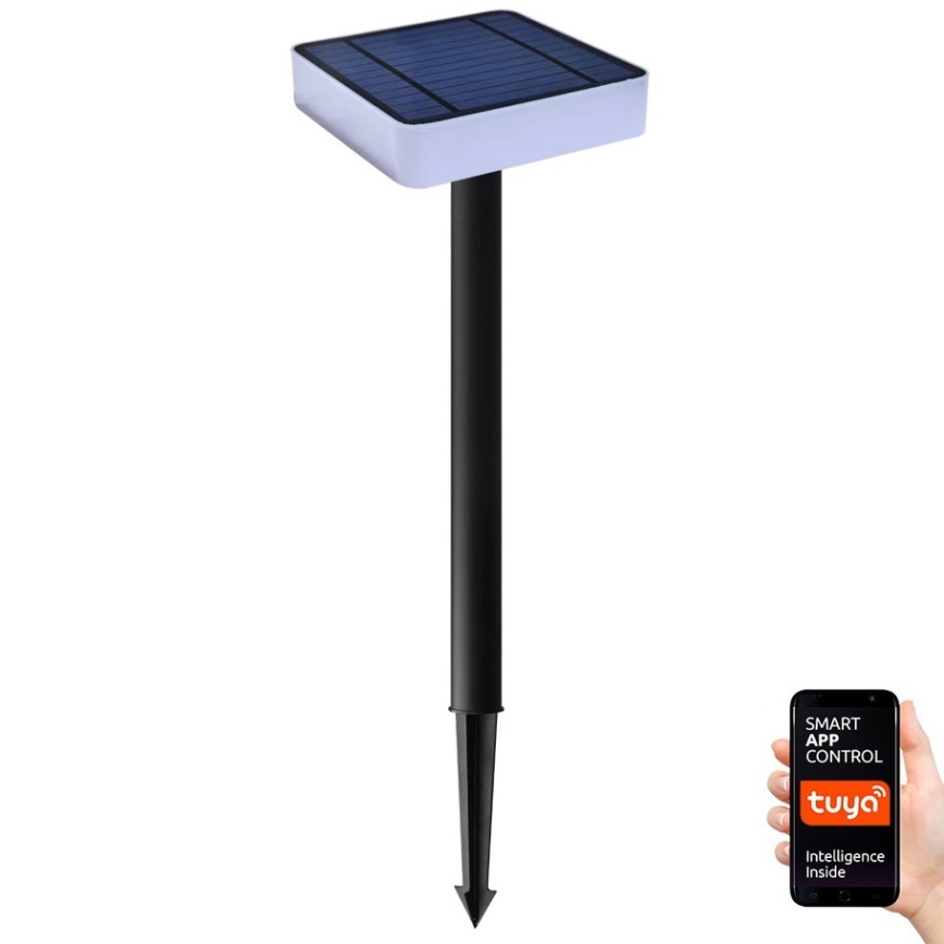 Immax NEO 07911L - LED RGB Stmievateľné solárne svietidlo so senzorom NEO LITE LED/1W/5V hranatý IP54 Tuya 1300 mAh