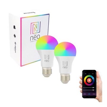 Immax NEO - SADA 2x LED RGB Stmievateľná žiarovka E27/9W/230V 1800-6500K Immax NEO - SADA 2x LED RGB Stmievateľná žiarovka E27/9W/230V 1800-6500K