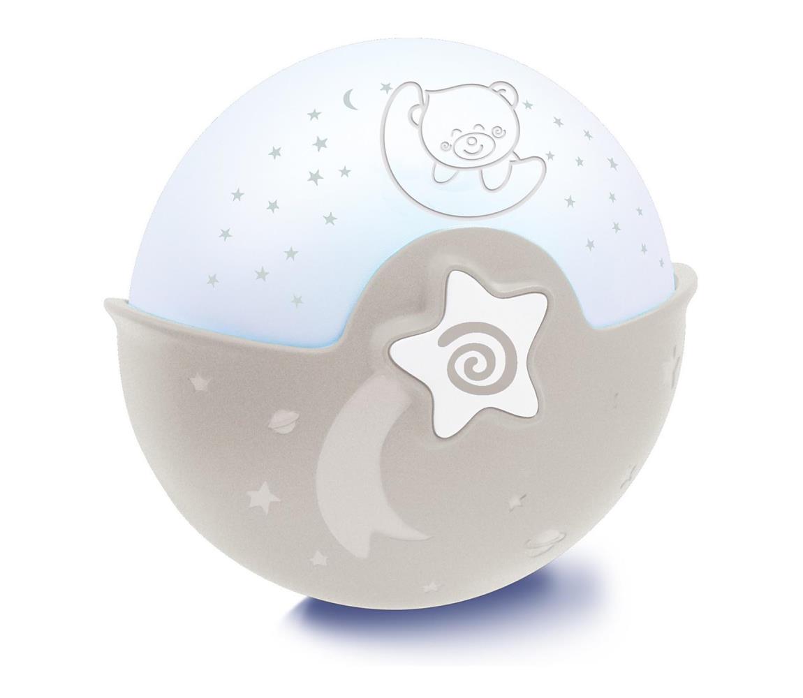 Infantino Infantino - Detská lampička s projektorom 3xAA šedá