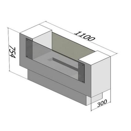 InFire - BIO krb 110x75 cm 3kW obojstranný