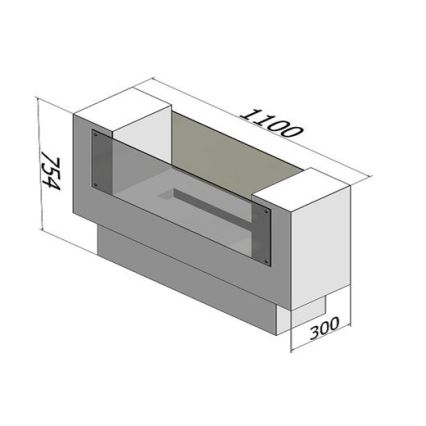 InFire - BIO krb 110x75 cm 3kW obojstranný