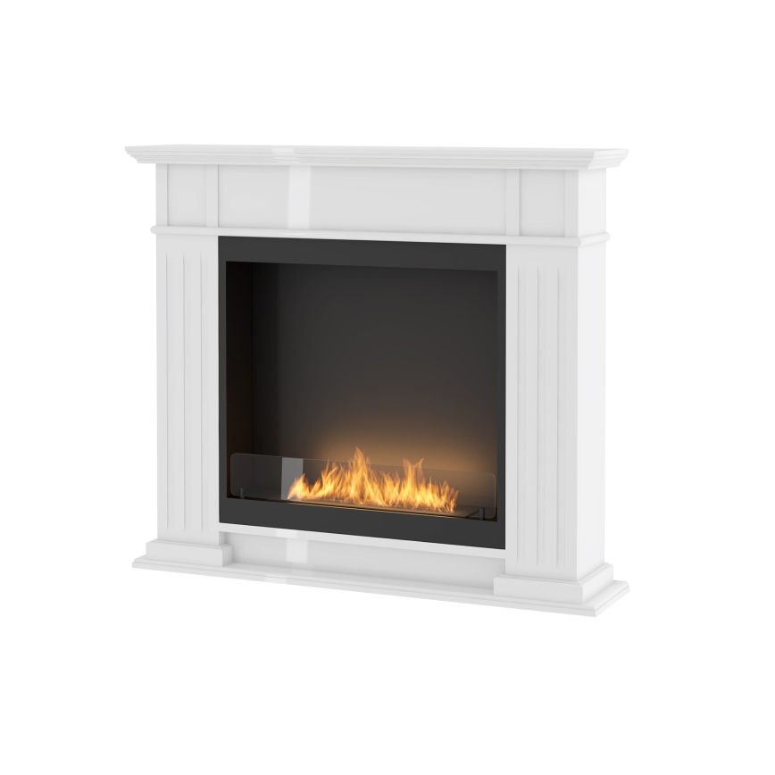 InFire - BIO krb 115x100 cm 3kW biela