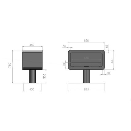 InFire - BIO krb 82,5x78 cm 3kW biela