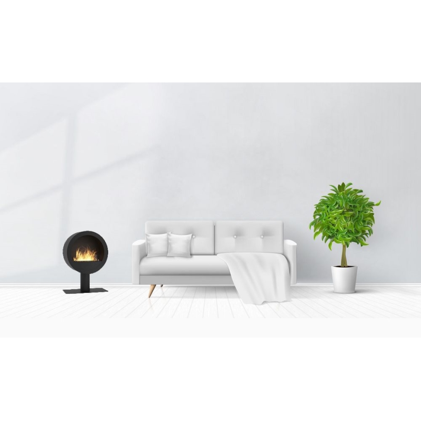 InFire - BIO krb pr. 70 cm 3kW čierna