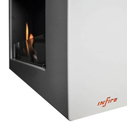 InFire - Nástenný BIO krb 120x56 cm 3kW biela