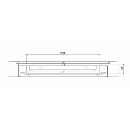 InFire - Nástenný BIO krb 120x56 cm 3kW biela