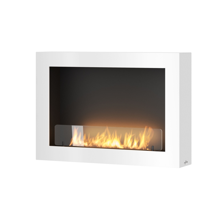 InFire - Nástenný BIO krb 80x56 cm 3kW biela