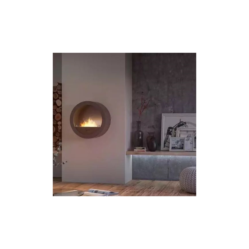 InFire - Nástenný BIO krb pr. 70 cm 3kW čierna