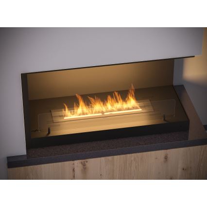 InFire - Rohový BIO krb 80x45 cm 3,5kW čierna