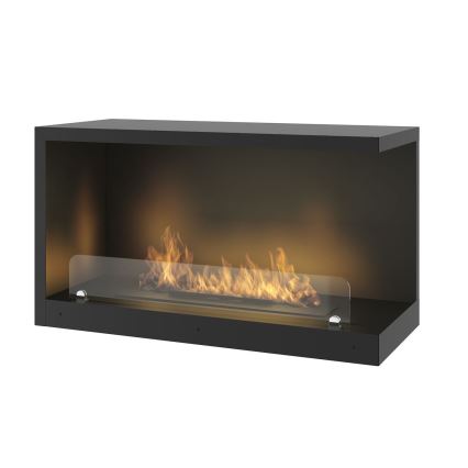 InFire - Rohový BIO krb 80x45 cm 3,5kW čierna