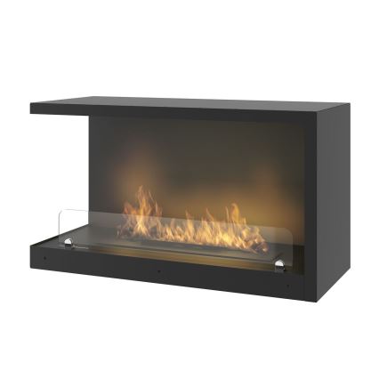 InFire - Rohový BIO krb 80x45 cm 3kW čierna