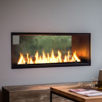 InFire - Vstavaný BIO krb 48,5x123,5 cm 6kW čierna