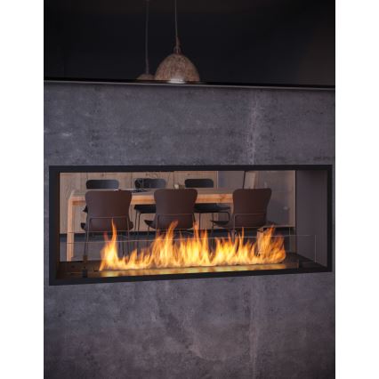 InFire - Vstavaný BIO krb 48,5x123,5 cm 6kW čierna