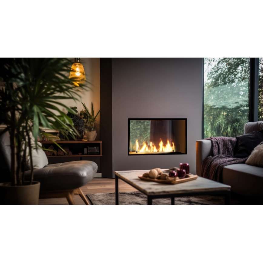 InFire - Vstavaný BIO krb 48,5x83,5 cm 3,5kW čierna