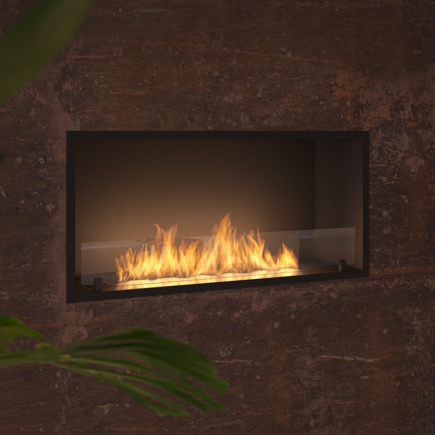 InFire - Vstavaný BIO krb 49,4x104,4 cm 6kW čierna