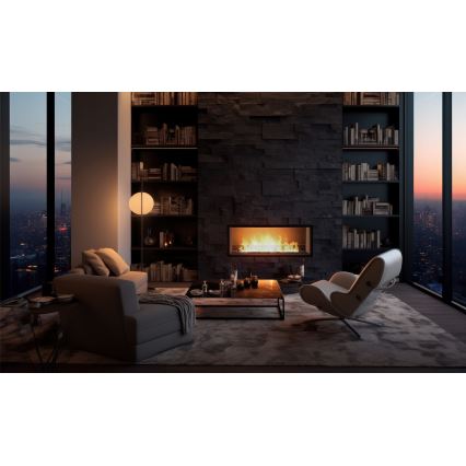 InFire - Vstavaný BIO krb 49,4x104,4 cm 6kW čierna