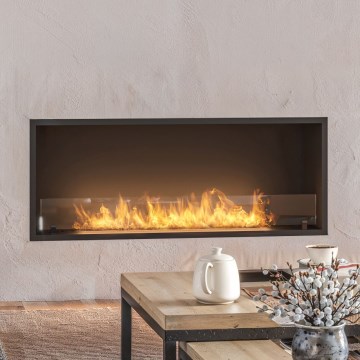 InFire - Vstavaný BIO krb 49,4x124,4 cm 6kW čierna