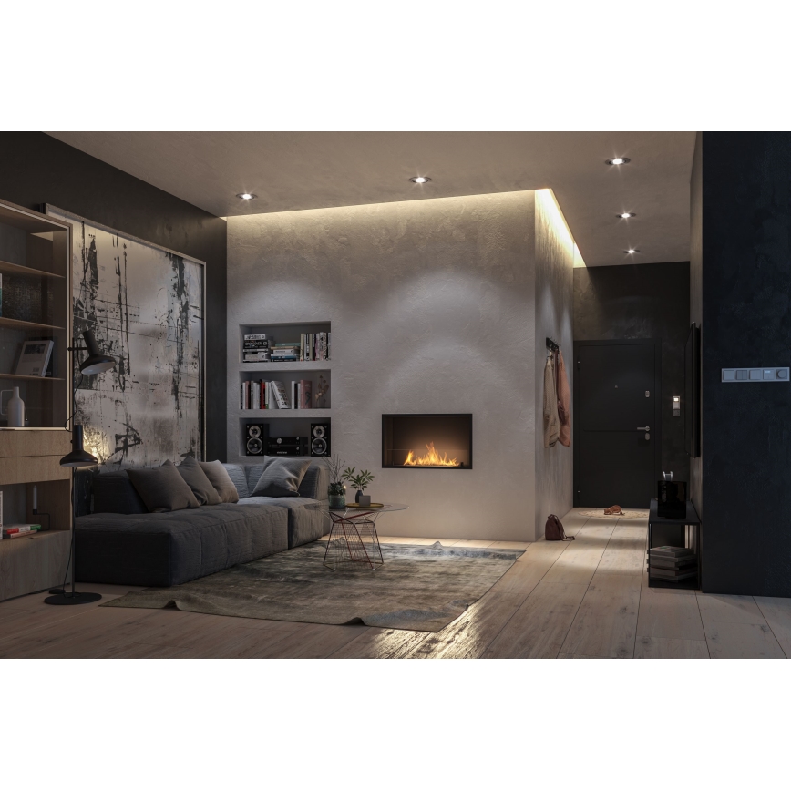 InFire - Vstavaný BIO krb 49,4x84,4 cm 3,5kW čierna