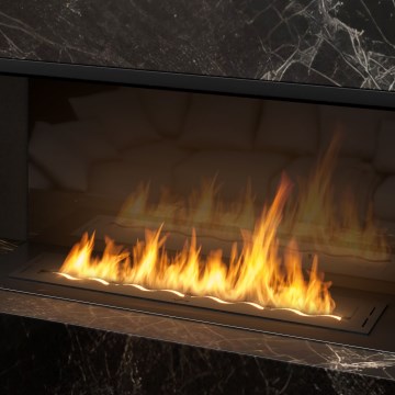 InFire - Vstavaný BIO krb 7,5x100 cm 6kW čierna