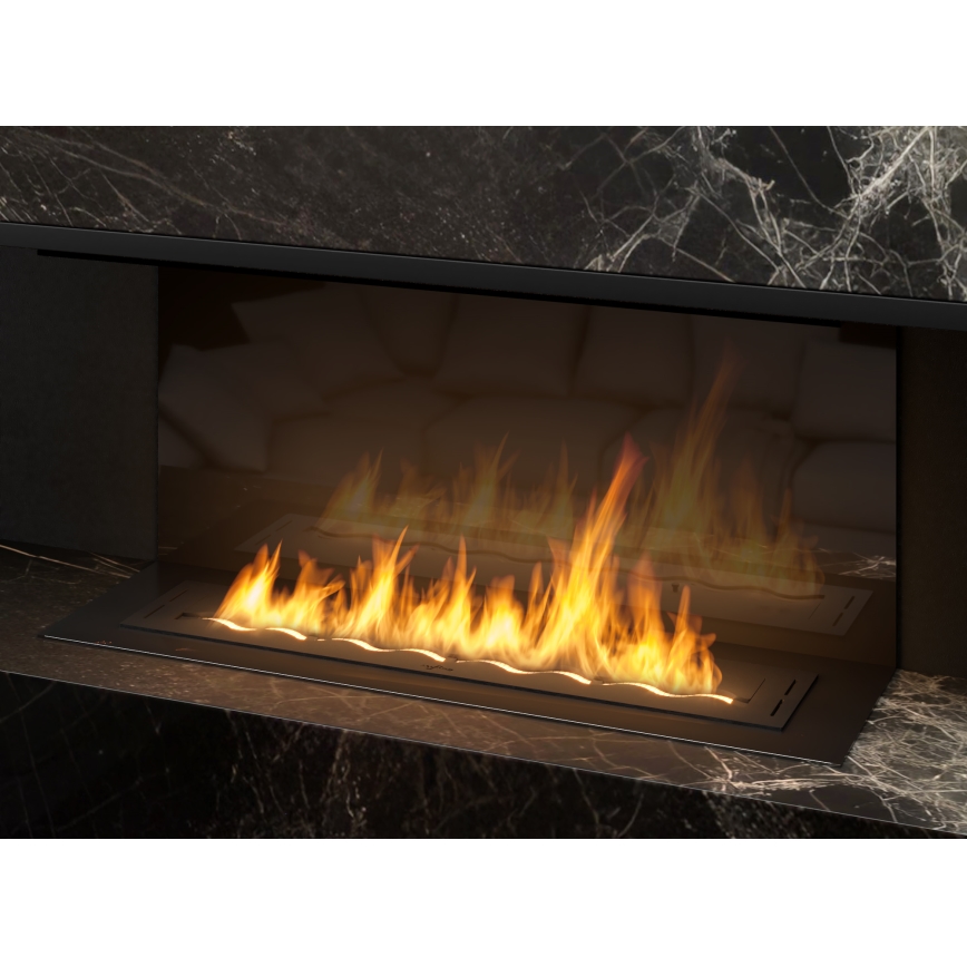 InFire - Vstavaný BIO krb 7,5x100 cm 6kW čierna