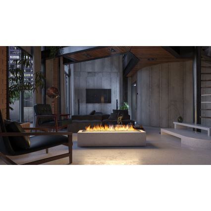 InFire - Vstavaný BIO krb 7,5x120 cm 7kW čierna