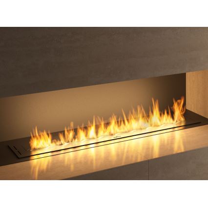 InFire - Vstavaný BIO krb 7,5x120 cm 7kW čierna