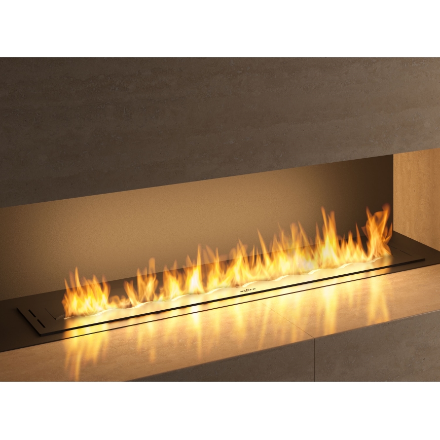 InFire - Vstavaný BIO krb 7,5x120 cm 7kW čierna