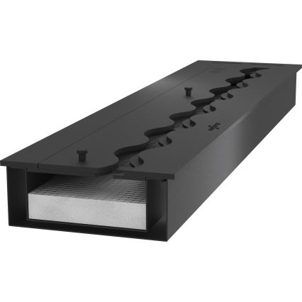 InFire - Vstavaný BIO krb 7,5x120 cm 7kW čierna