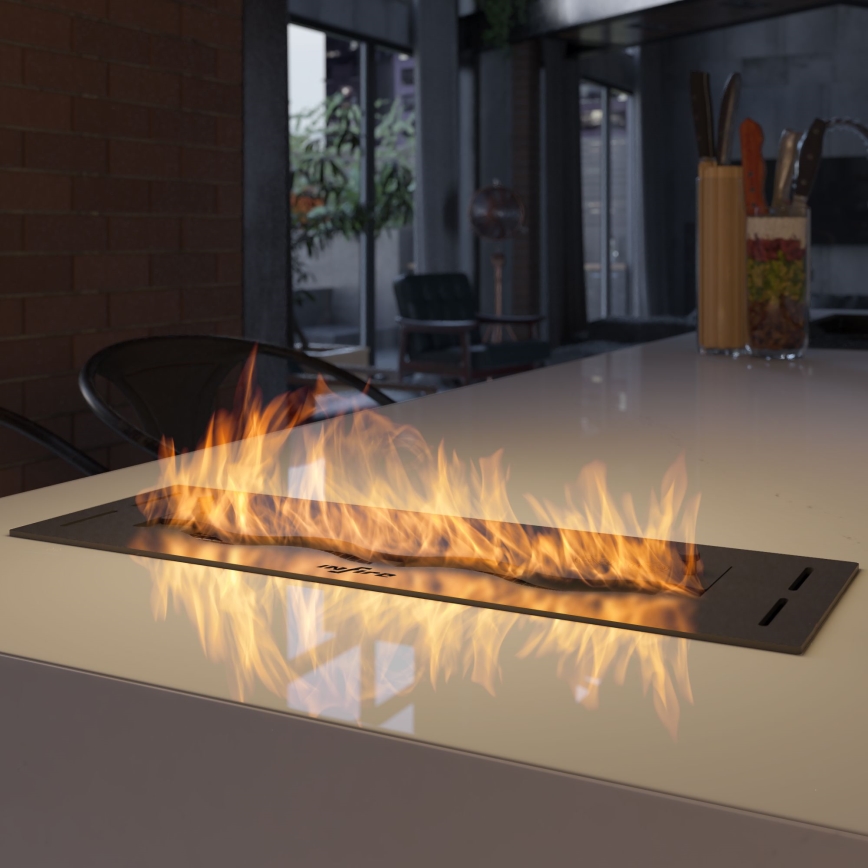 InFire - Vstavaný BIO krb 7,5x50 cm 3,5kW čierna