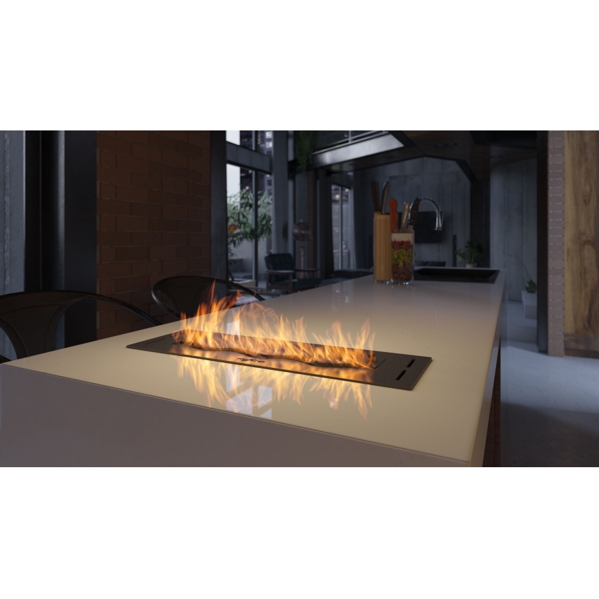 InFire - Vstavaný BIO krb 7,5x50 cm 3,5kW čierna