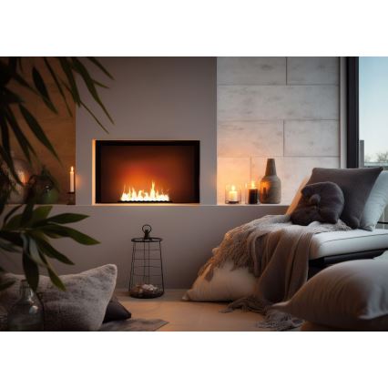 InFire - Vstavaný BIO krb 7,5x50 cm 3,5kW čierna