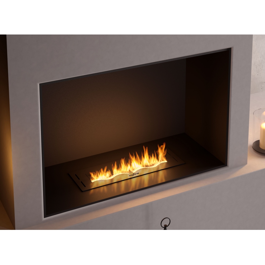 InFire - Vstavaný BIO krb 7,5x50 cm 3,5kW čierna