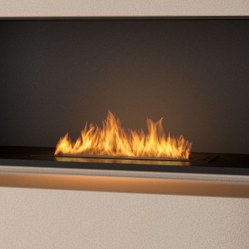 InFire - Vstavaný BIO krb 7,5x60 cm 3,5kW čierna