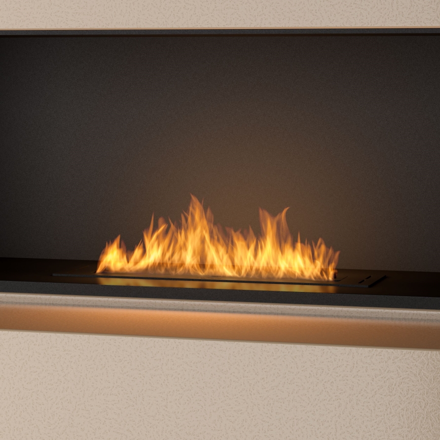 InFire - Vstavaný BIO krb 7,5x60 cm 3,5kW čierna
