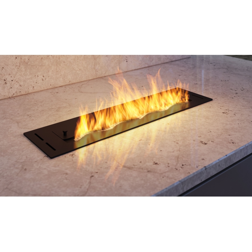 InFire - Vstavaný BIO krb 7,5x60 cm 3,5kW čierna