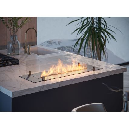InFire - Vstavaný BIO krb 8,5x100 cm 6kW čierna