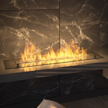 InFire - Vstavaný BIO krb 8,5x120 cm 6kW čierna