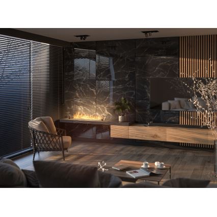 InFire - Vstavaný BIO krb 8,5x120 cm 6kW čierna