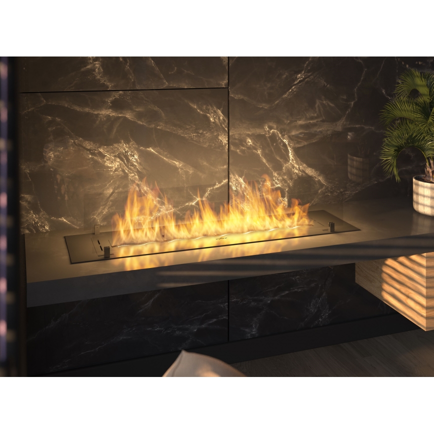 InFire - Vstavaný BIO krb 8,5x120 cm 6kW čierna