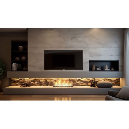 InFire - Vstavaný BIO krb 8,5x60 cm 3,5kW čierna
