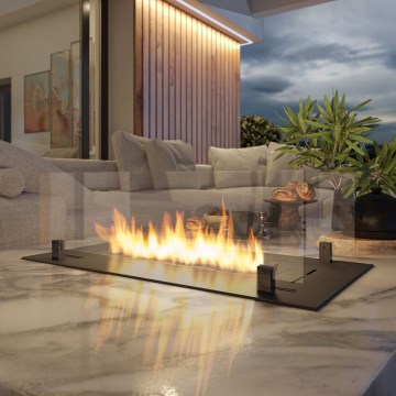 InFire - Vstavaný BIO krb 8,5x80 cm 3,5kW čierna
