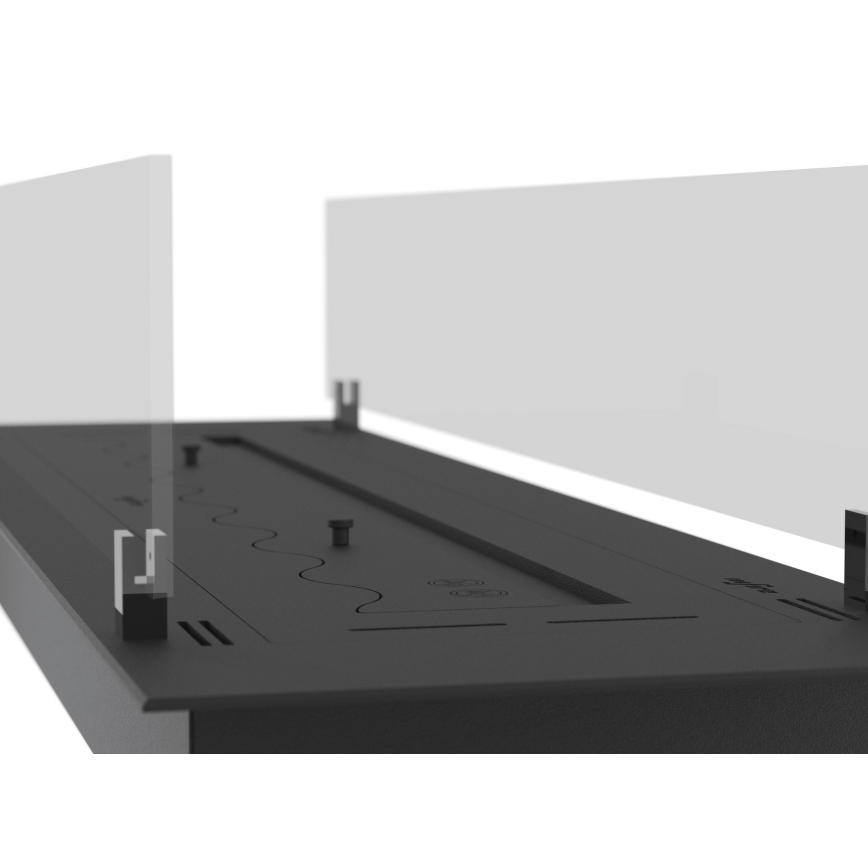 InFire - Vstavaný BIO krb 8,5x80 cm 3,5kW čierna