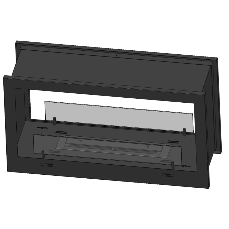 InFire - Vstavaný BIO krb 90x50 cm 3kW obojstranný