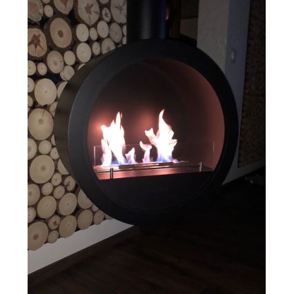 InFire - Závesný BIO krb pr. 70 cm 3kW čierna